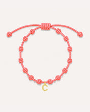 PULSERA NUDOS CORAL | INICIAL MINI