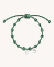 PULSERA NUDOS DARK MINT | INICIAL MINI