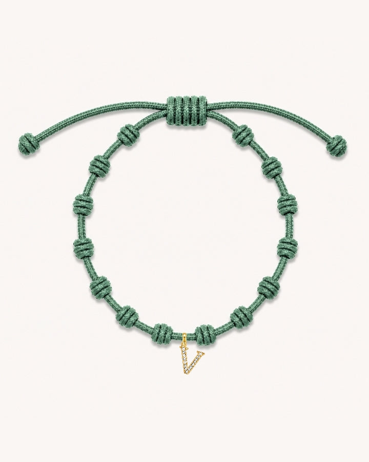 PULSERA NUDOS DARK MINT | INICIAL MINI