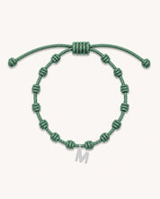 PULSERA NUDOS DARK MINT | INICIAL MINI