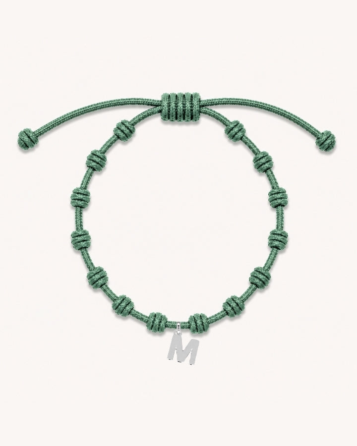 PULSERA NUDOS DARK MINT | INICIAL MINI