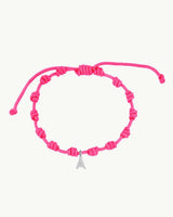 FUCHSIA KNOTS BRACELET | INITIAL MINI