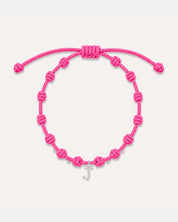 PULSERA NUDOS FUCSIA | INICIAL MINI