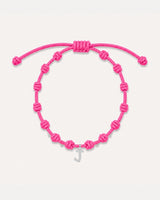 PULSERA NUDOS FUCSIA | INICIAL MINI