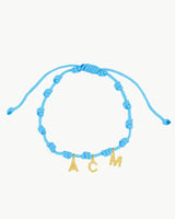 LIGHT BLUE KNOTS BRACELET | INITIAL MINI