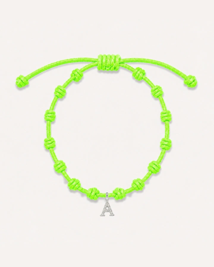 PULSERA NUDOS LIMA FLUOR | INICIAL MINI