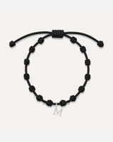 PULSERA NUDOS NEGRA | INICIAL MINI