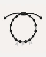 PULSERA NUDOS NEGRA | INICIAL MINI