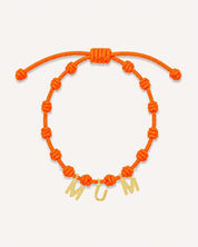PULSERA NUDOS ORANGE FLUOR | INICIAL MINI