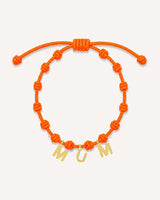 PULSERA NUDOS ORANGE FLUOR | INICIAL MINI