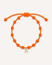 PULSERA NUDOS ORANGE FLUOR | INICIAL MINI