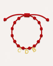 PULSERA NUDOS ROJA | INICIAL MINI