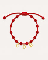 PULSERA NUDOS ROJA | INICIAL MINI
