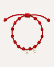 PULSERA NUDOS ROJA | INICIAL MINI