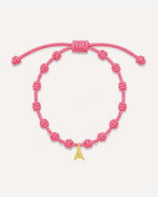 PULSERA NUDOS ROSA | INICIAL MINI