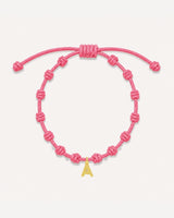 PULSERA NUDOS ROSA | INICIAL MINI