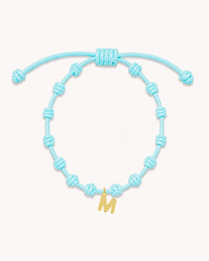 PULSERA NUDOS SKY BLUE | INICIAL MINI