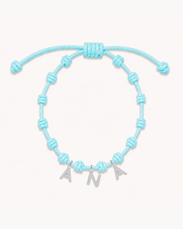 PULSERA NUDOS SKY BLUE | INICIAL MINI