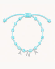 PULSERA NUDOS SKY BLUE | INICIAL MINI
