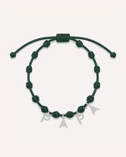 PULSERA NUDOS VERDE OSCURO | INICIAL MINI