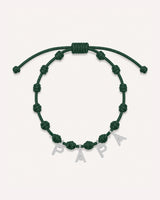 PULSERA NUDOS VERDE OSCURO | INICIAL MINI