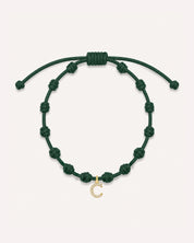 PULSERA NUDOS VERDE OSCURO | INICIAL MINI