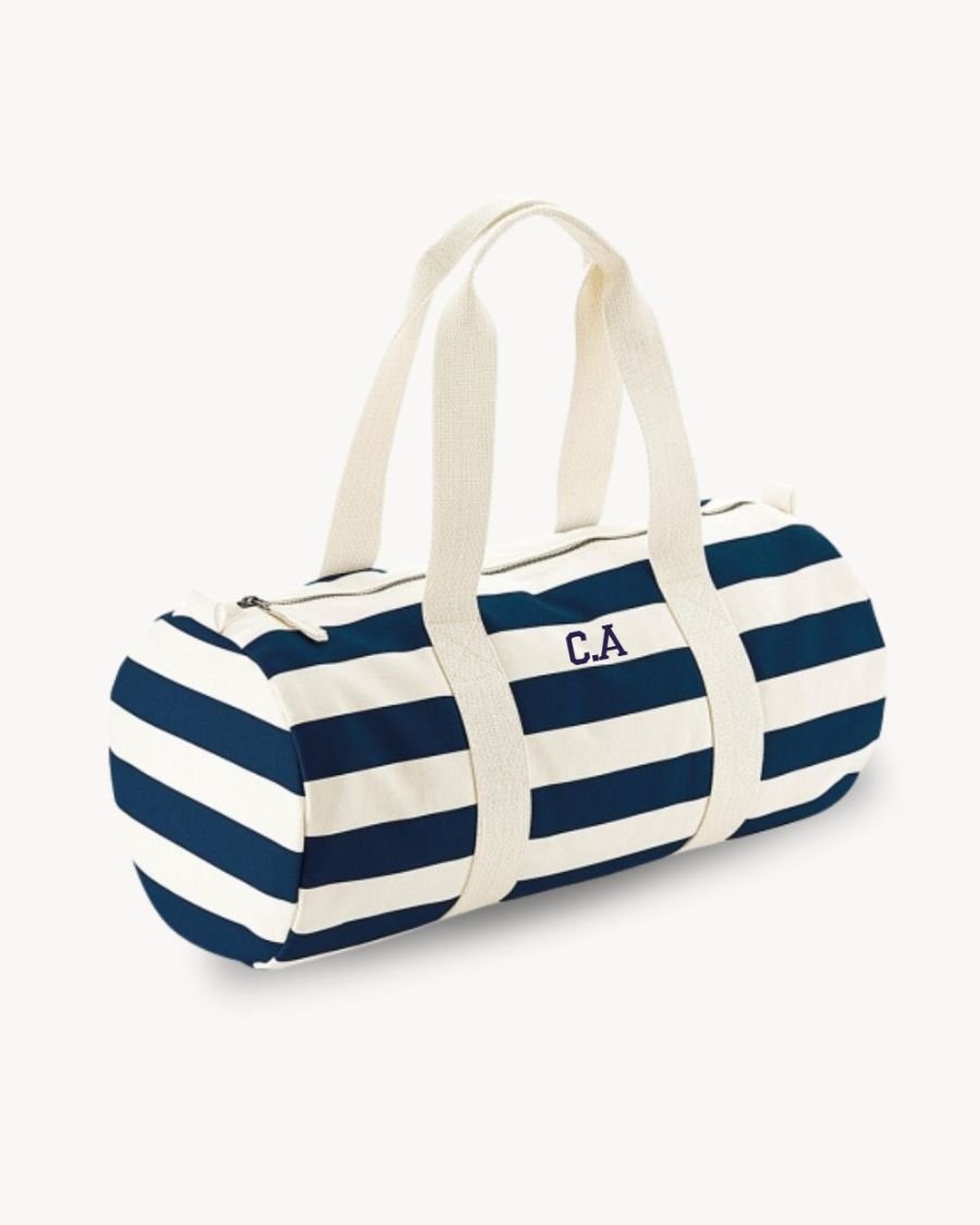 SPORT BAG RAYAS AZUL MARINO | PERSONALIZADA