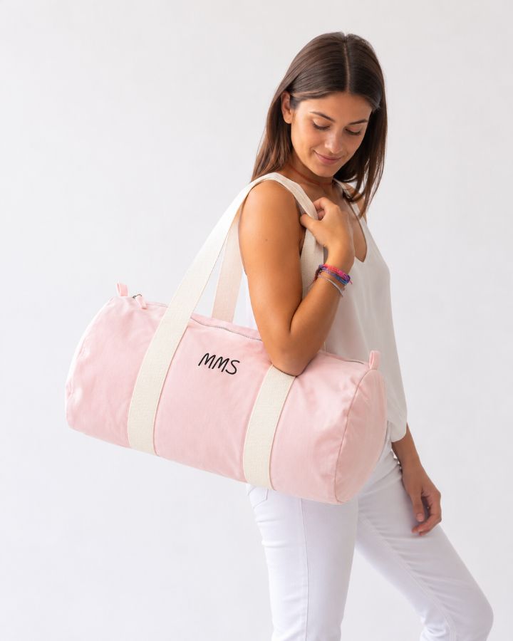 SPORT BAG ROSA CLARO | BORDADO PERSONALIZADO