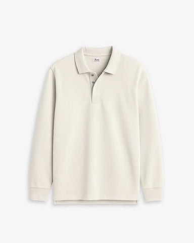 SUDADERA POLO UNISEX OFF WHITE | INICIAL