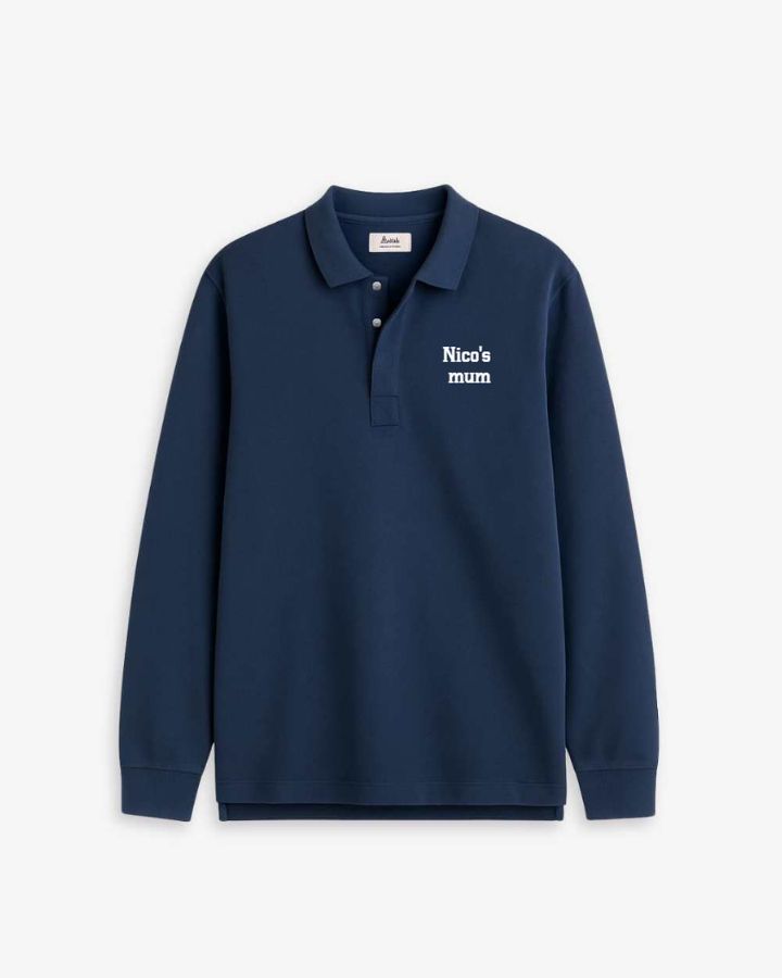 SUDADERA-POLO AZUL MARINO | BORDADO PERSONALIZADO