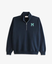 SUDADERA-ZIPPER AZUL MARINO | INICIAL