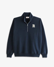 SUDADERA-ZIPPER AZUL MARINO | INICIAL