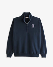 SUDADERA-ZIPPER AZUL MARINO | INICIAL