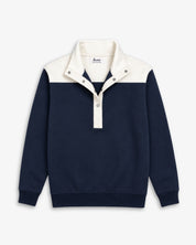 SUDADERA-ZIPPER CONTRAST MARINO | INICIAL