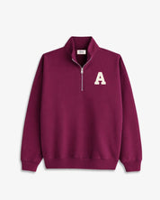 SUDADERA-ZIPPER GRANATE | INICIAL