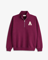 SUDADERA-ZIPPER GRANATE | INICIAL