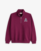 BURGUNDY ZIP-UP HOODIE | INITIAL