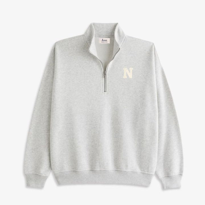 SUDADERA-ZIPPER GRIS | INICIAL