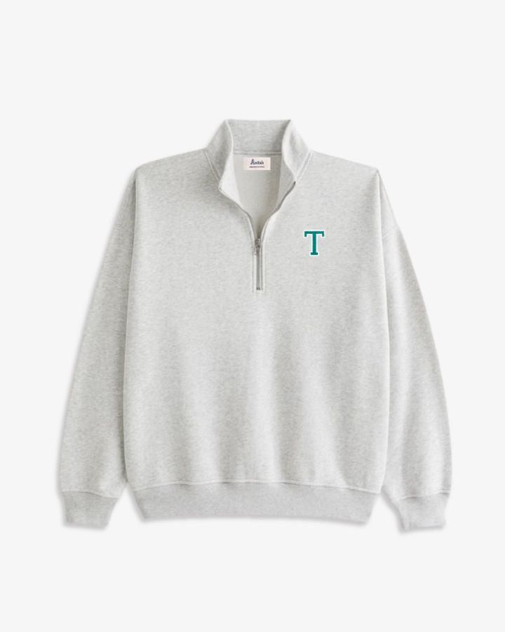 SUDADERA-ZIPPER GRIS | INICIAL