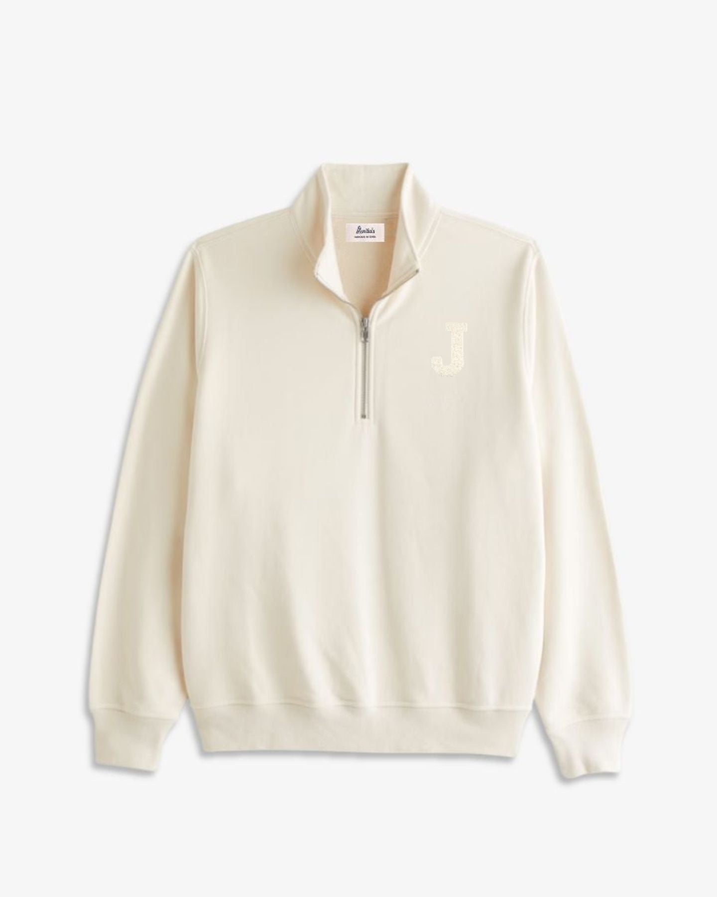 SUDADERA-ZIPPER OFF WHITE | INICIAL