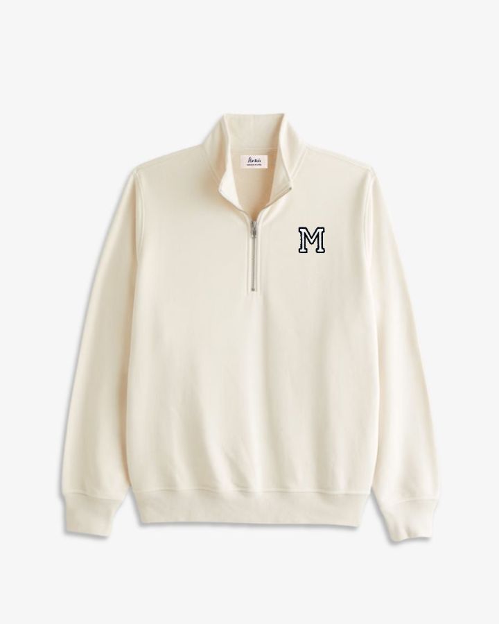 SUDADERA-ZIPPER OFF WHITE | INICIAL