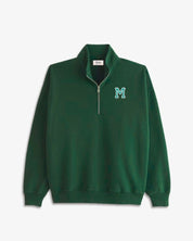 SUDADERA-ZIPPER VERDE OSCURO | INICIAL