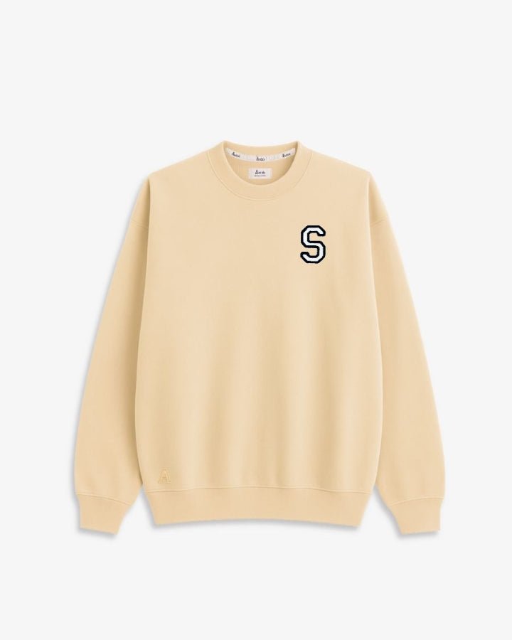 SUDADERA BEIGE ARENA | INICIAL