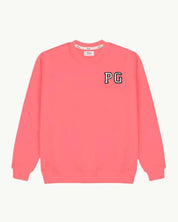 CORAL SWEATSHIRT | DOUBLE INITIAL MICRO