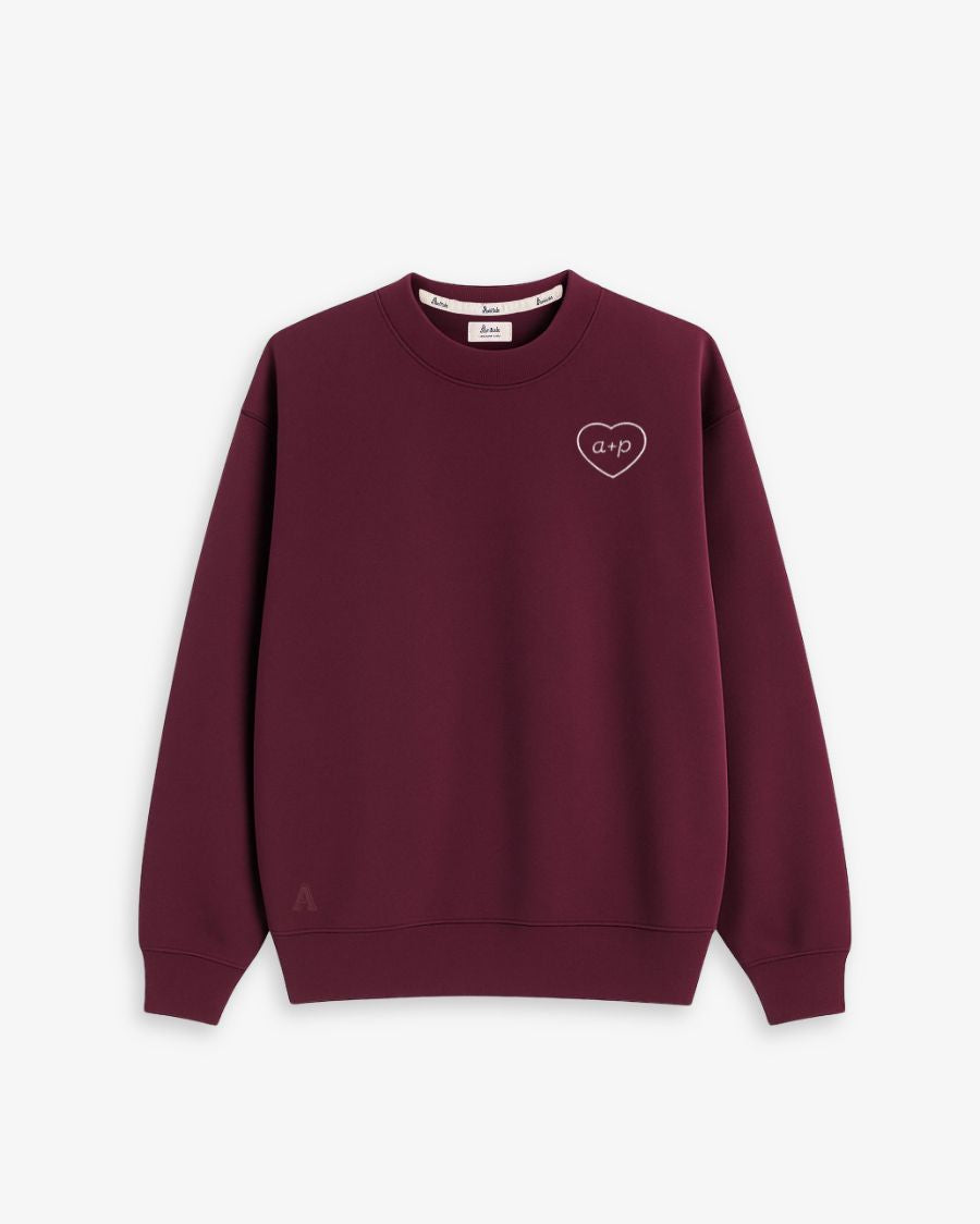 SUDADERA GRANATE | BORDADO CORAZÓN