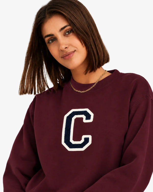 SUDADERA GRANATE | INICIAL