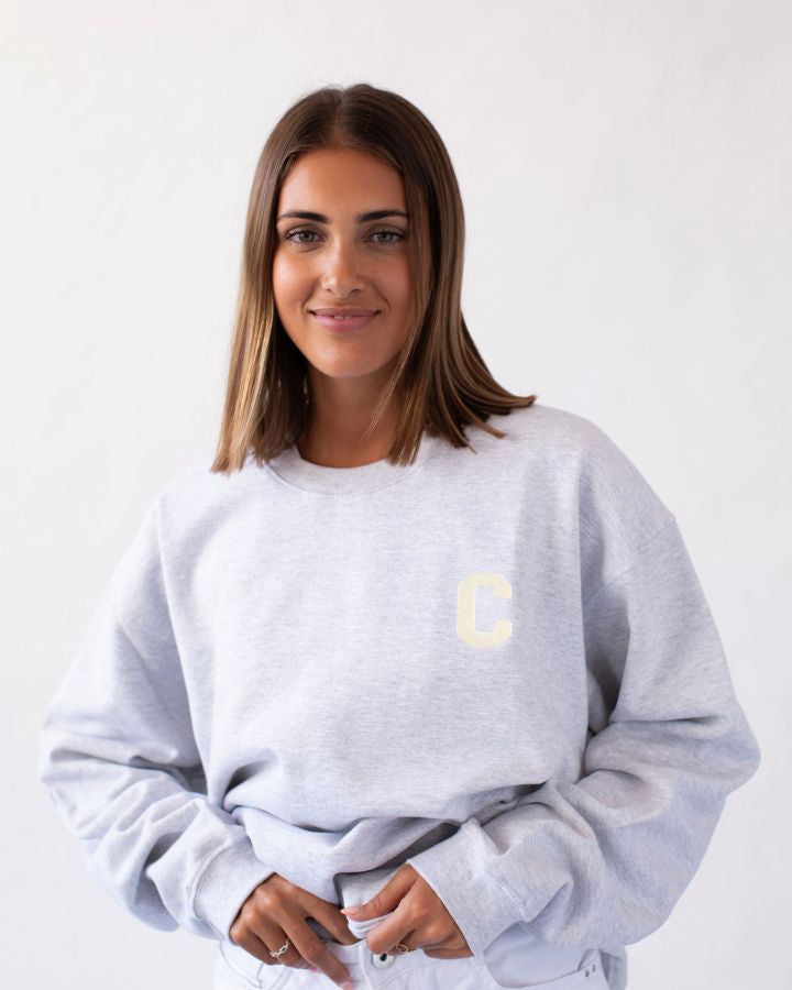 SUDADERA GRIS | INICIAL