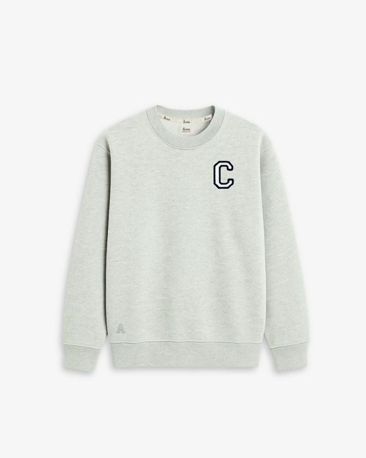 SUDADERA GRIS MUSGO | INICIAL