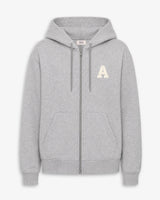 SUDADERA HOODIE - CREMALLERA GRIS | INICIAL