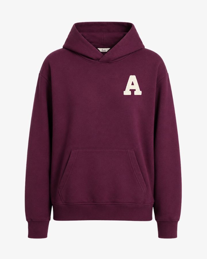 SUDADERA HOODIE GRANATE | INICIAL